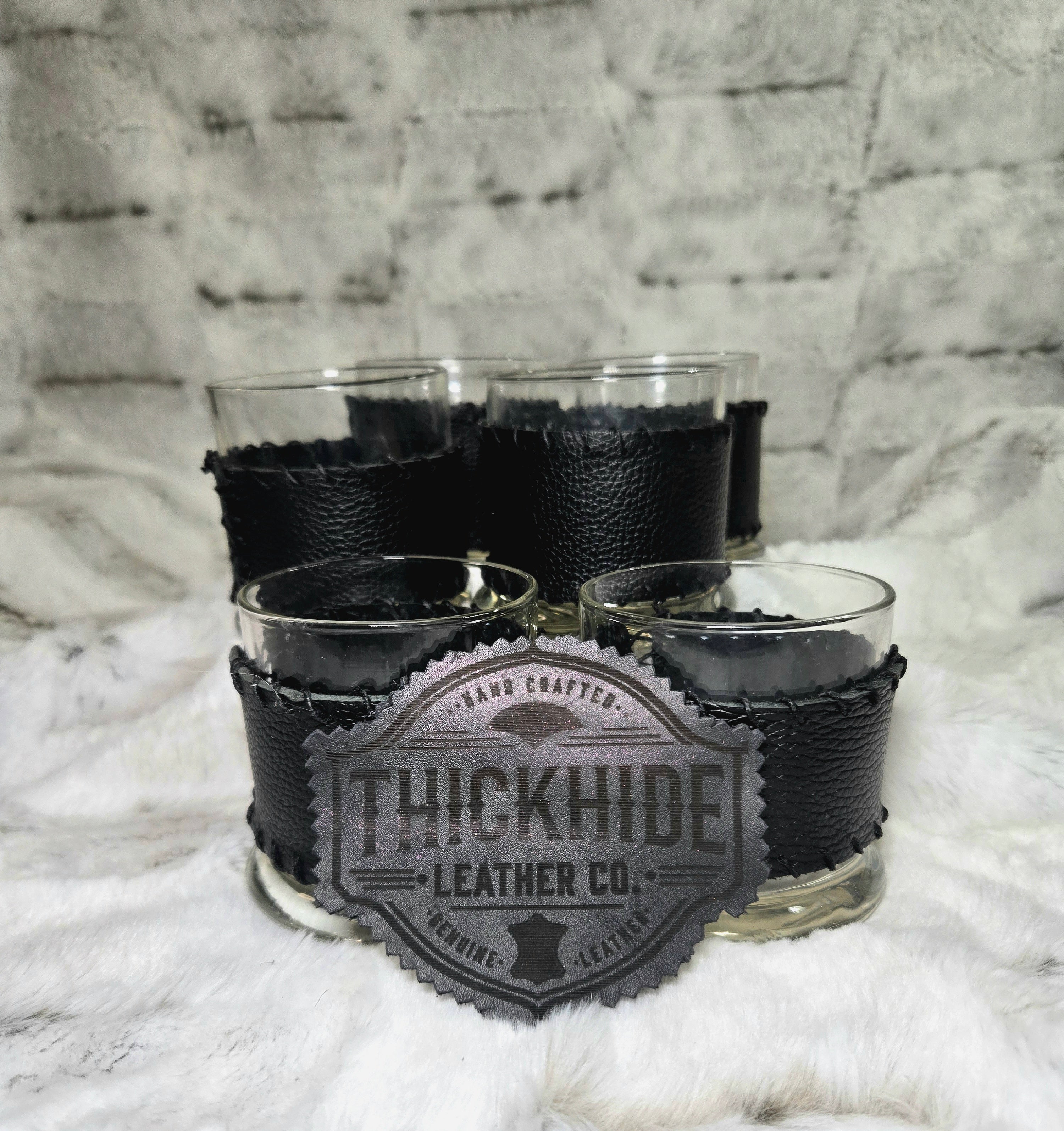 Leather Wrapped Glasses
